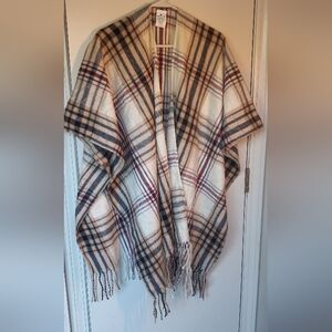 Woolrich One Size Womens Luxe Soft Warm Cozy Blanket Shawl Wrap Sienna Plaid